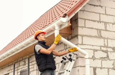 Pose et remplacement de gouttières à Étrepy